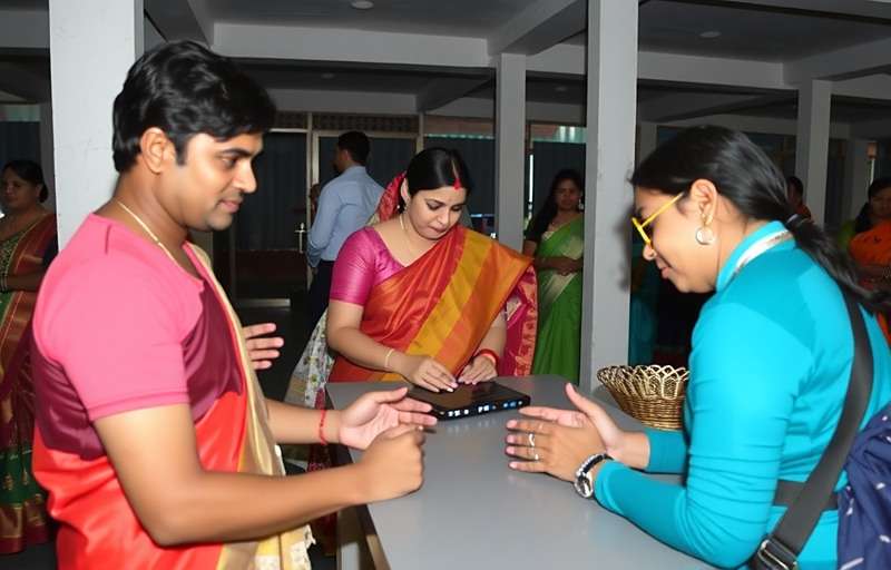 Saree Shop Sprint Community Event Saree Shop Sprint community event showing Indian players gathered at a real-world saree exhibition organized by the game's fan community